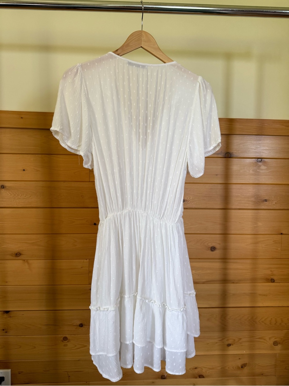 Abercrombie & Fitch Swiss Dot Tiered Mini Dress - Picture 5 of 8